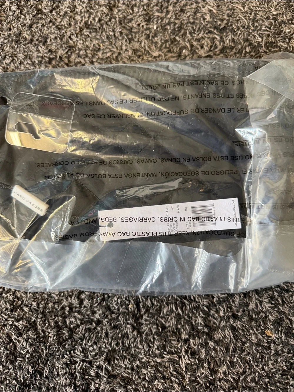 NWT Marc Jacobs Quilted Nylon Double Zip Cosmetic Pouch with Gold hardware